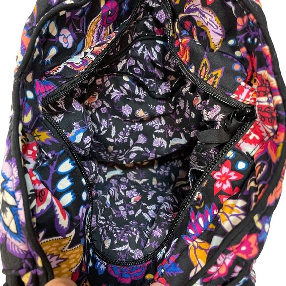 Vera Bradley Glenna Shoulder Bag Floral Medium Leather Details Multiple Pockets - Picture 5 of 12